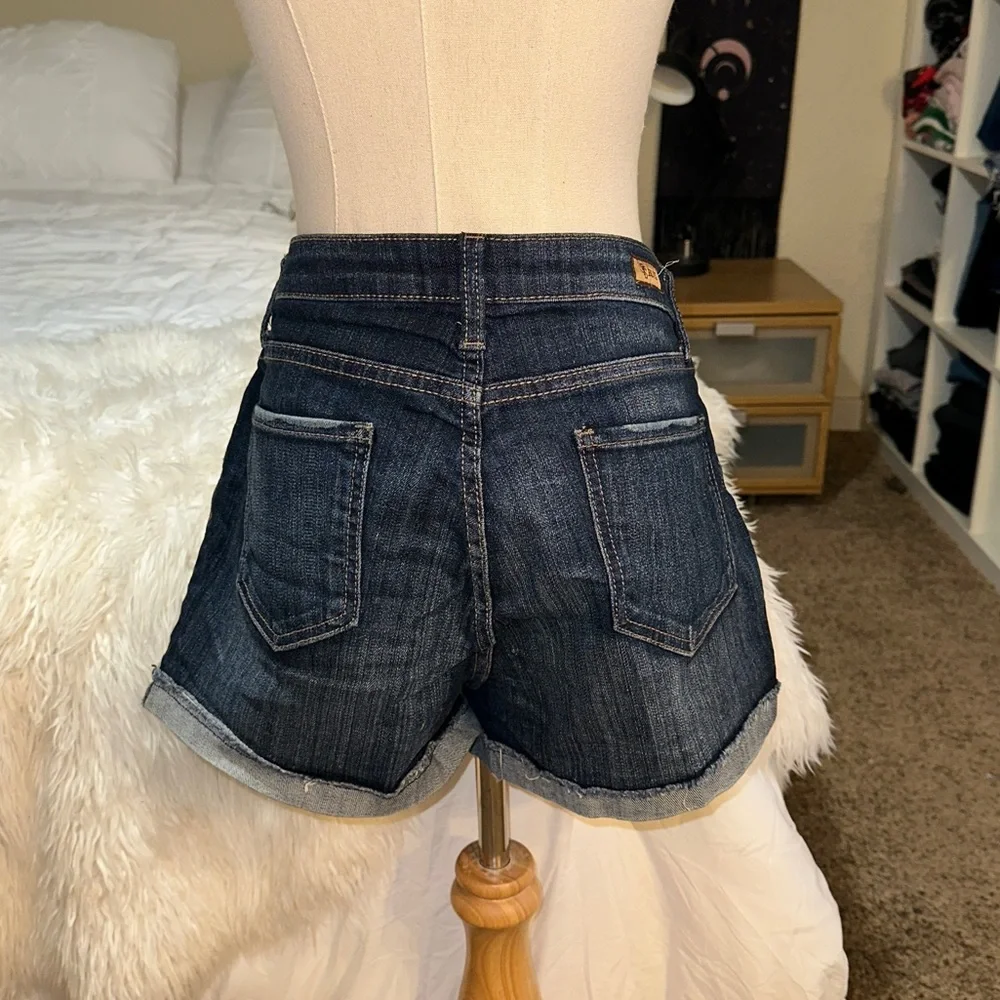 STS Blue Jeans (Nordstrom) | High Rise Denim Shorts Medium Dark Wash Cuffed Hem